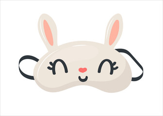 cute eye-to-eye mask. hare. cartoon style