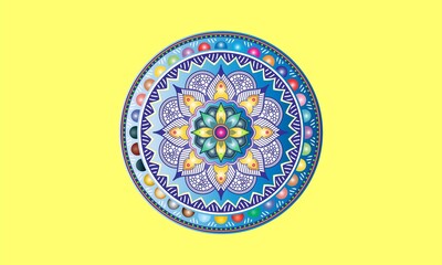 Mandala coloring book for kids mandala coloring page yellow background