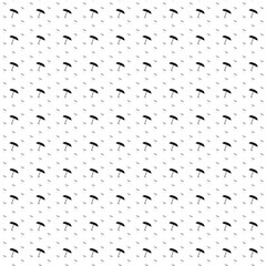 Square seamless background pattern from geometric shapes are different sizes and opacity. The pattern is evenly filled with black umbrella symbols. Vector illustration on white background