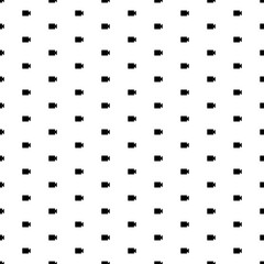 Square seamless background pattern from geometric shapes. The pattern is evenly filled with black video camera symbols. Vector illustration on white background