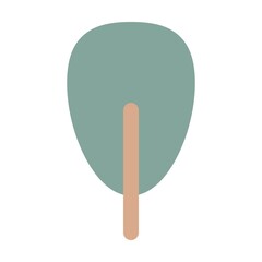 Tree icon vector symbol for nature, ecology and environment in a flat color illustration