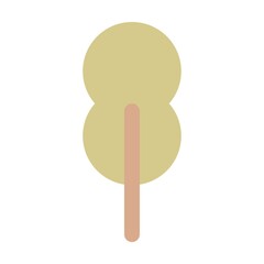 Tree icon vector symbol for nature, ecology and environment in a flat color illustration