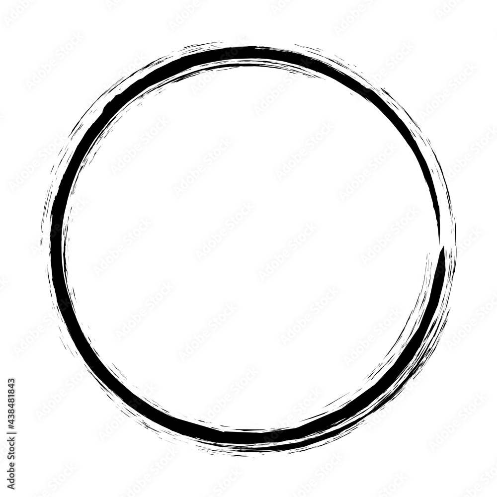 Poster grungy, textured circle element set. grunge circles