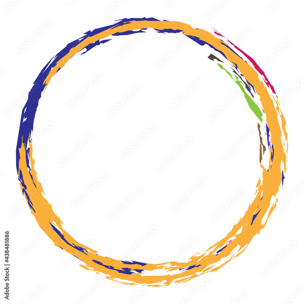 Poster grungy, textured circle element set. grunge circles