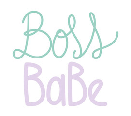 boss babe inscription