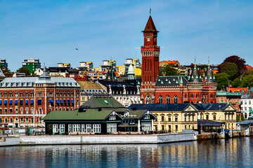 Obraz premium Helsingor City from the Ship 