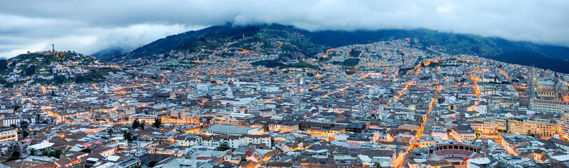 Quito panorama at dusk