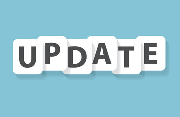 concept of update word- vector illustration