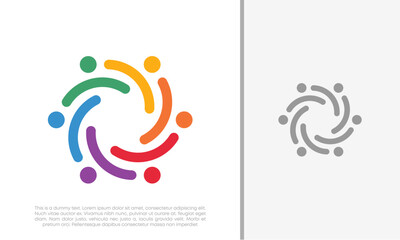 Global Community Logo Icon Elements Template. Community human Logo template vector. Community health care. Abstract Community logo