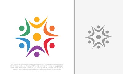 Global Community Logo Icon Elements Template. Community human Logo template vector. Community health care. Abstract Community logo