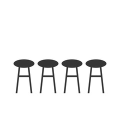 Cafe, restaurant chairs set  vector icon on white background . Vector illustration