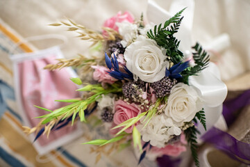 ramo de boda, flores, enlace, novias