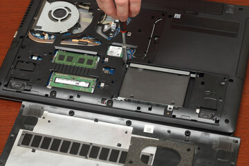 repairing a laptop