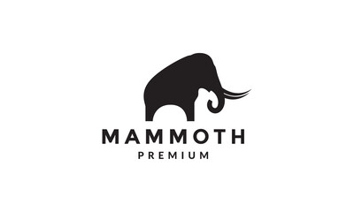 geometric shape mammoth elephant logo vector icon illustration design - obrazy, fototapety, plakaty