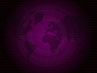 2d illustration Abstract futuristic electronic circuit technology background