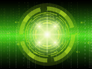 2d illustration Abstract futuristic electronic circuit technology background