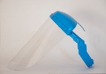 mascarilla facial facial coronavirus protectora de transparente y azul