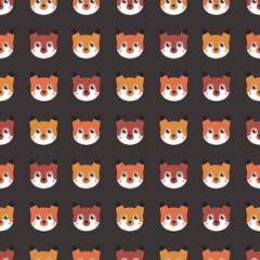 cute pattern for kids with foxes