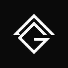 Combination of Letter AG with House Logo Concept. Abstract, Unique, Monogram, Outline, Simple and Clean Logotype. Suitable for Logo, Icon, Symbol and Sign. Such as Property  or Real Estate Logo