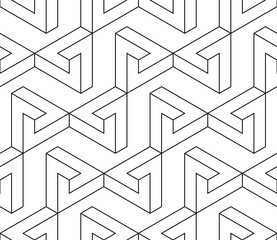 Vector geometric seamless pattern. Modern geometric background with triangles.