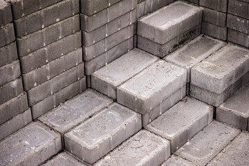 Obraz premium A bunch of stacked stone tiles.