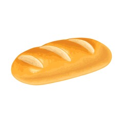 Loaf of bread. Vector color realistic illustration