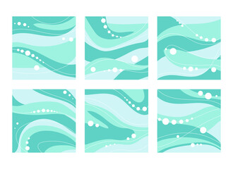 set of abstract backgrounds. minimalistic shapes, lines and objects. Place for an inscription. Vector stock illustration. modern scribbles and spots. Trendy isolated backgrounds for social networks.