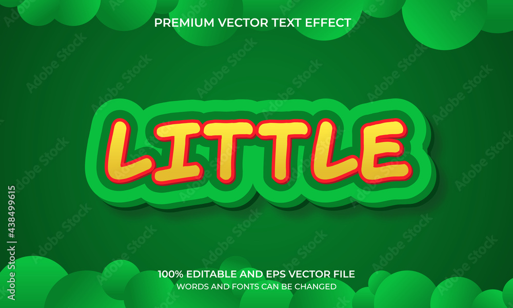 Poster editable text effect - little style