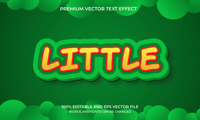 Editable text effect - little style