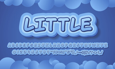 3D Little Text effect, Editable Text Style