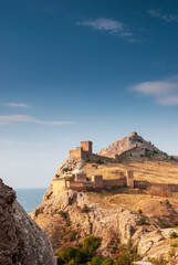Fototapeta na wymiar Genoa fortress of the 7th century AD. The city of Sudak. Crimea.