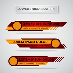 Abstract modern geometric lower third banner template design
