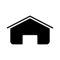 Farm barn vector glyph icon. Farm animal sign