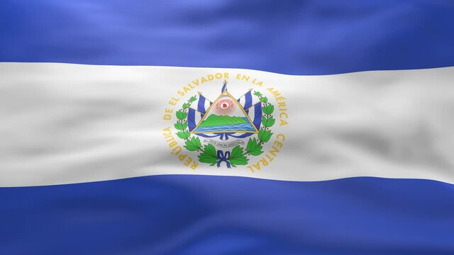 Waving "El Salvador" flag - loop