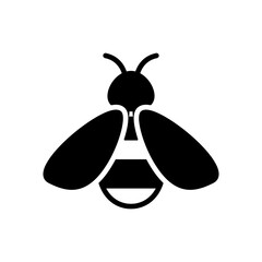 Honey bee vector glyph icon. Farm animal sign