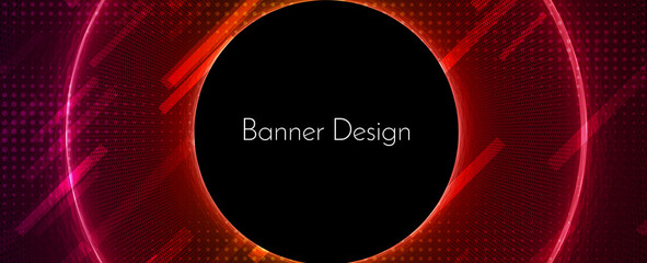 Abstract geometric modern circular decorative design banner pattern background