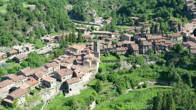 Rupit, a medieval village in the middle of nature. Catalonia, Spain