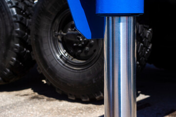 Hydraulic piston system for bulldozers, tractors, excavators, chrome plated cylinder shaft of...