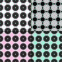 Set of Classic Pattern Ornament, Seamless Geometric Pattern for Design, Wallpaper, Fashion Print, Trendy Decor, Home Textile, Retro Decor. Vector.	