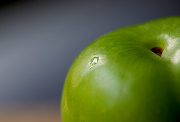 close-up organic and fresh green plum