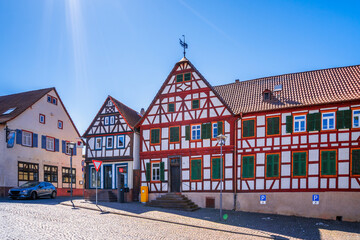 Marktplatz, Gro&szlig;ostheim, Hessen, Deutschland 