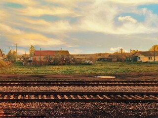 Fototapeta premium railway in the countryside