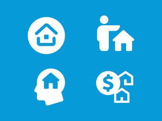 Real Estate icon set. Realtor. Vector line icon collection
