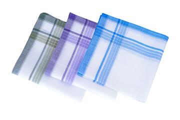 Set of Handkerchiefs for men isolated on a white background.