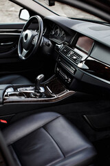 Luxury modern car Interior.