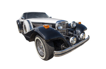 Naklejka premium retro car isolated on white