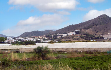 Fototapeta na wymiar Spanish village in the coast