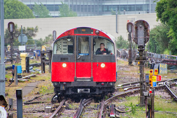 Piccadilly Line train approaching the platform