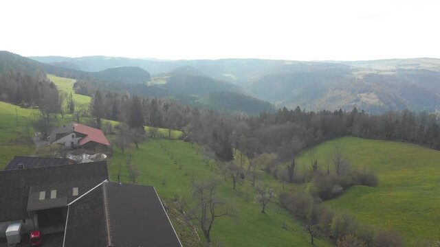 Organic Farm in the Valley of the Doubs River between Switzerland and France