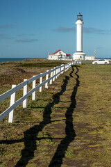 Point Light - The Point Arena Light sits on the end of a half-mile long spur into the Pacific...